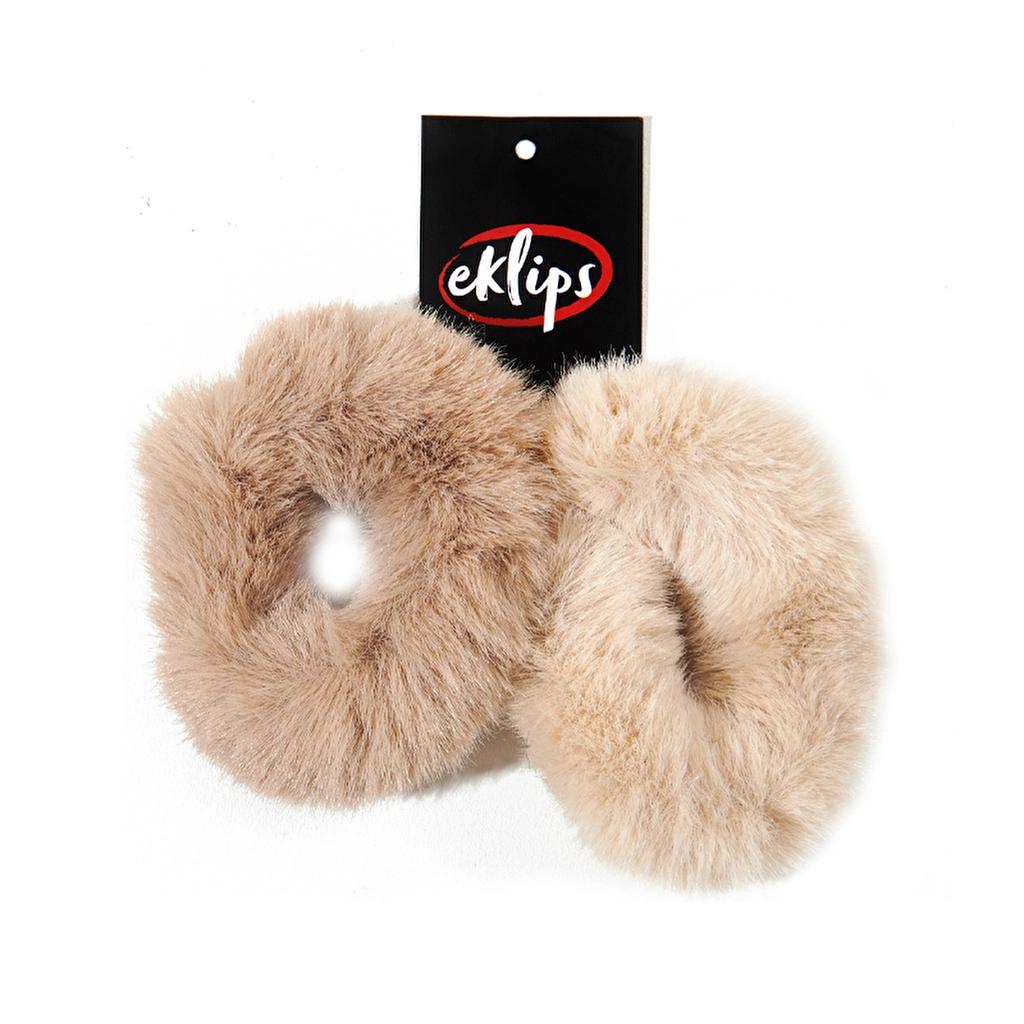 Eklips Plush Claw Hair Clips in Ecru &amp; Brown 2-Pack