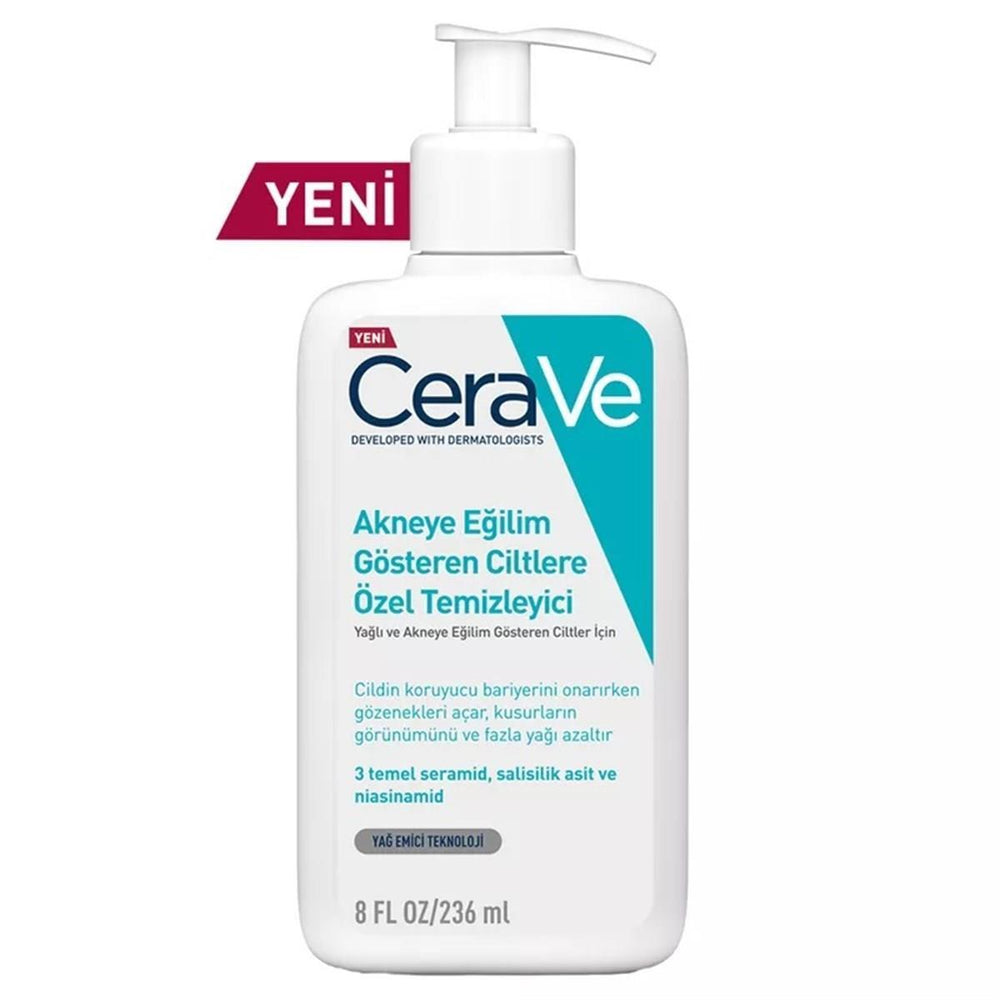 CeraVe Acne Face Wash with Salicylic Acid - Gentle, Oil-Free Cleanser for Acne Prone & Sensitive Skin - 236ml - image 7