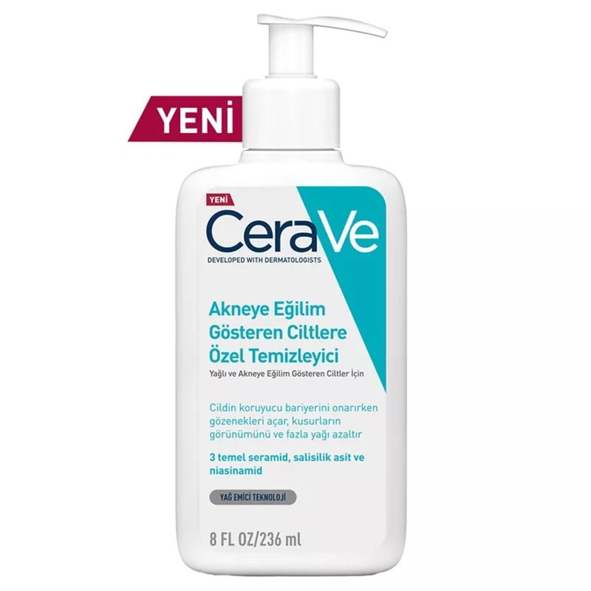 CeraVe Acne Face Wash with Salicylic Acid - Gentle, Oil-Free Cleanser for Acne Prone &amp; Sensitive Skin - 236ml - image 7