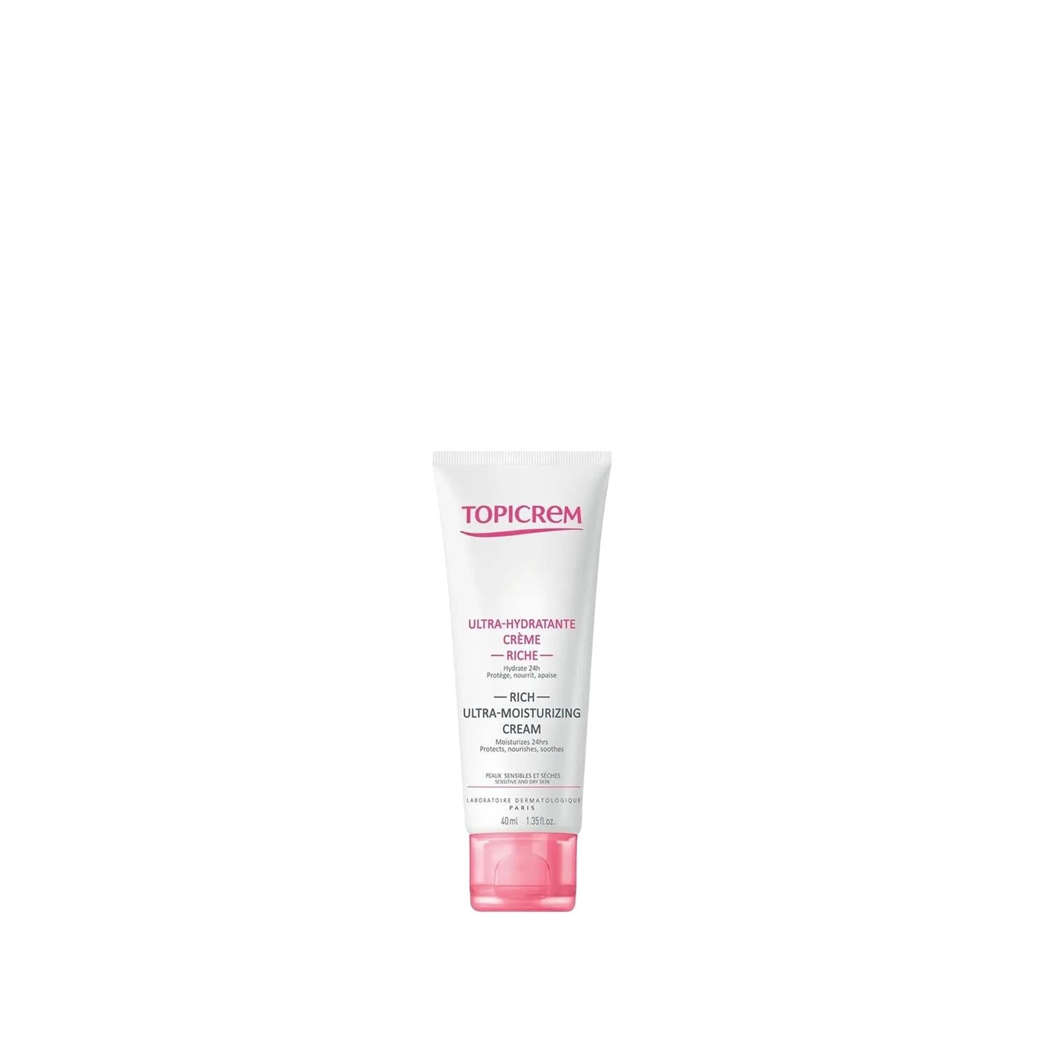 Topicrem Hydra+ Rich Moisturizing Radiance Cream - 40ml - Hydrating Skincare for Dry, Sensitive Skin Topicrem Hydra+ Moisturizing Cream - Hydrating Skincare moisturizing cream, hydrating skincare, Topicrem Hydra+, rich moisturizer, radiance cream, sensitive skin care, dry skin solution, skincare routine, daily moisturizer, dermatologically tested, compact skincare, travel skincare