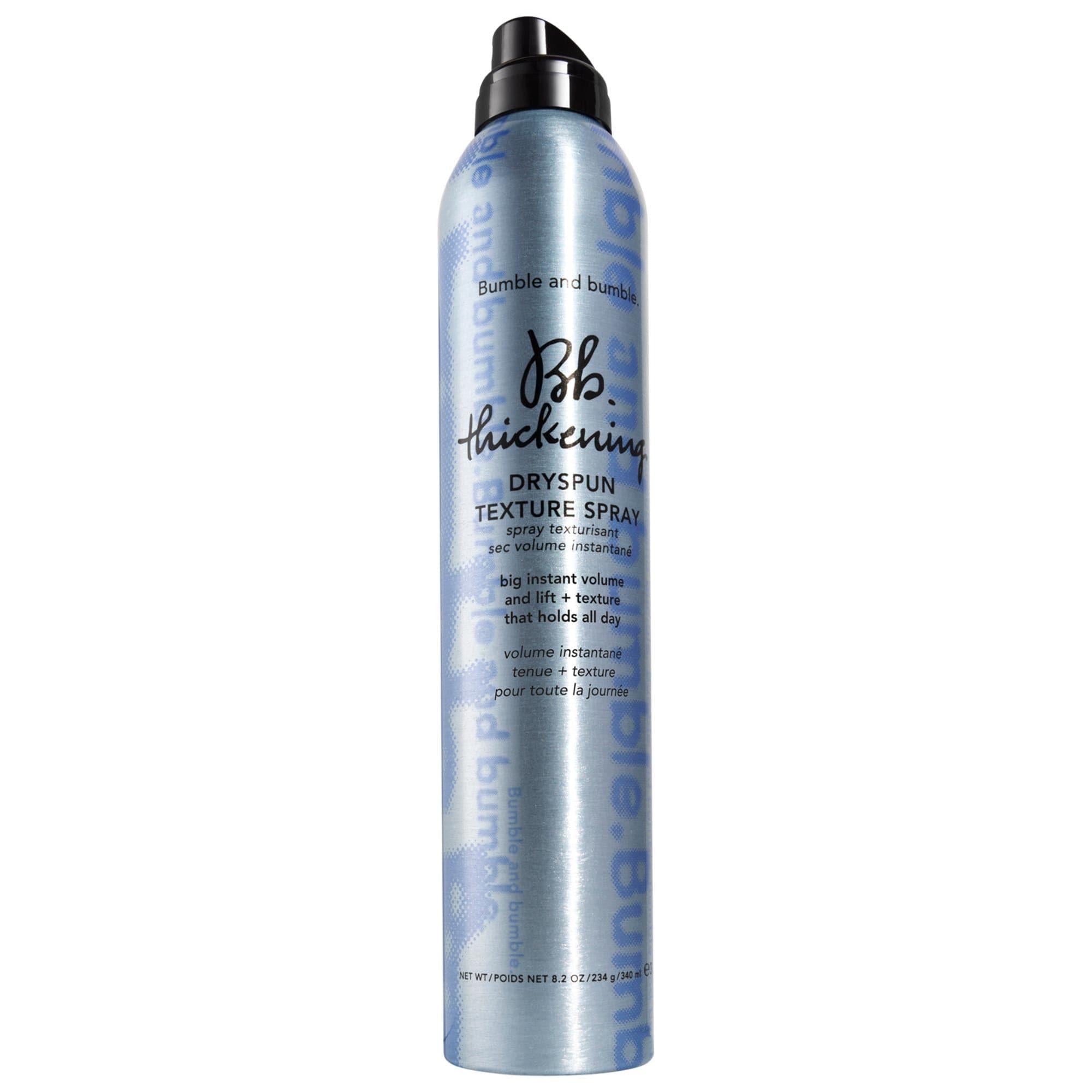 Bumble and bumble Thickening Dryspun Volume Texture Spray for Fine to Medium Hair - Adds +40% Volume, Light Hold, Translucent Dry Finish Bumble and bumble Volume Texture Spray - +40% Volume, Light Hold hair volume spray, texture spray for fine hair, light hold styling product, volumizing spray for straight and wavy hair, dry finishing spray, hair care, styling products, volume enhancer, texture enhancer, fine hair solutions, medium hair solutions, straight hair, wavy hair, zeolite, silk powder, bumble and b