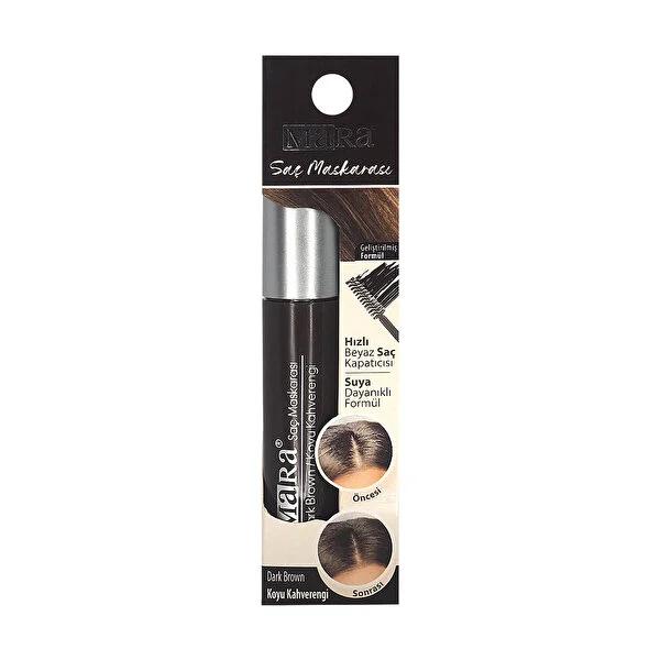 Mara Hair Mascara Dark Brown: Instant Gray Hair Coverage, Root Touch Up, & Temporary Color - For Hair, Eyebrows, Mustache & Beard Mara Dark Brown Hair Mascara: Gray Hair Cover & Root Touch Up hair mascara, gray hair coverage, hair color touch up, temporary hair color, root touch up, eyebrow mascara, mustache color, beard color, hair concealer, instant hair color, dark brown hair mascara, hair color, eyebrow color, mustache touch up, beard touch up, temporary color, hair dye, color stick, cosmetic, beauty, p