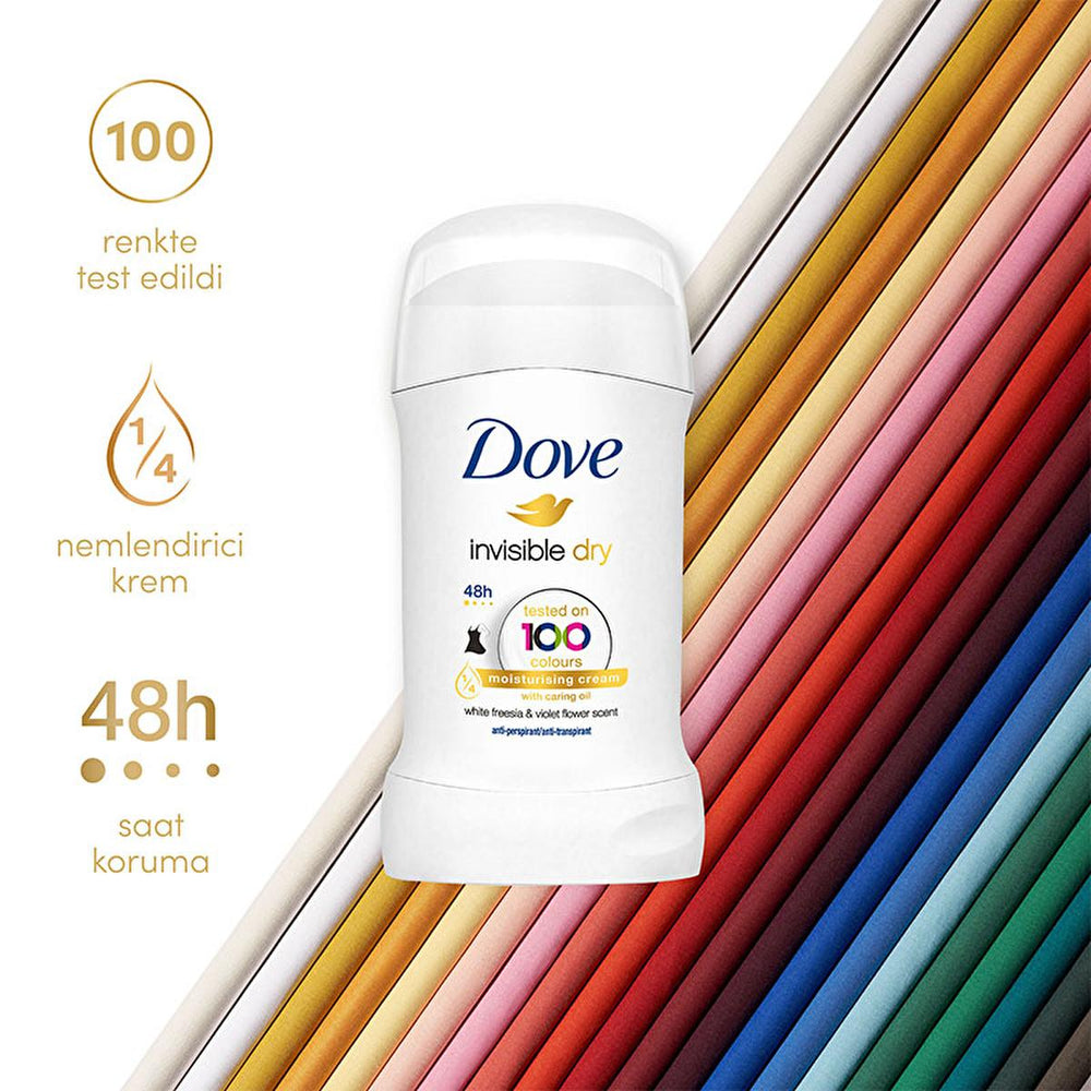 Dove Invisible Dry Antiperspirant Deodorant Stick for Women - 48 Hour Protection, Stain-Free, Moisturizing - - Face Cream