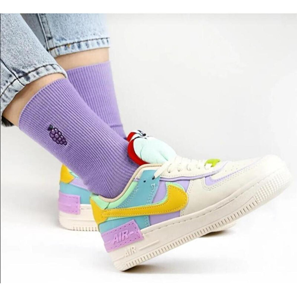 Ozzy Socks Women's 6-Pack Fruit Embroidered Socks - Comfortable Cotton Casual Footwear for Women - view 4