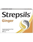 Strepsils Ginger Lozenges for Throat Comfort 24 Count