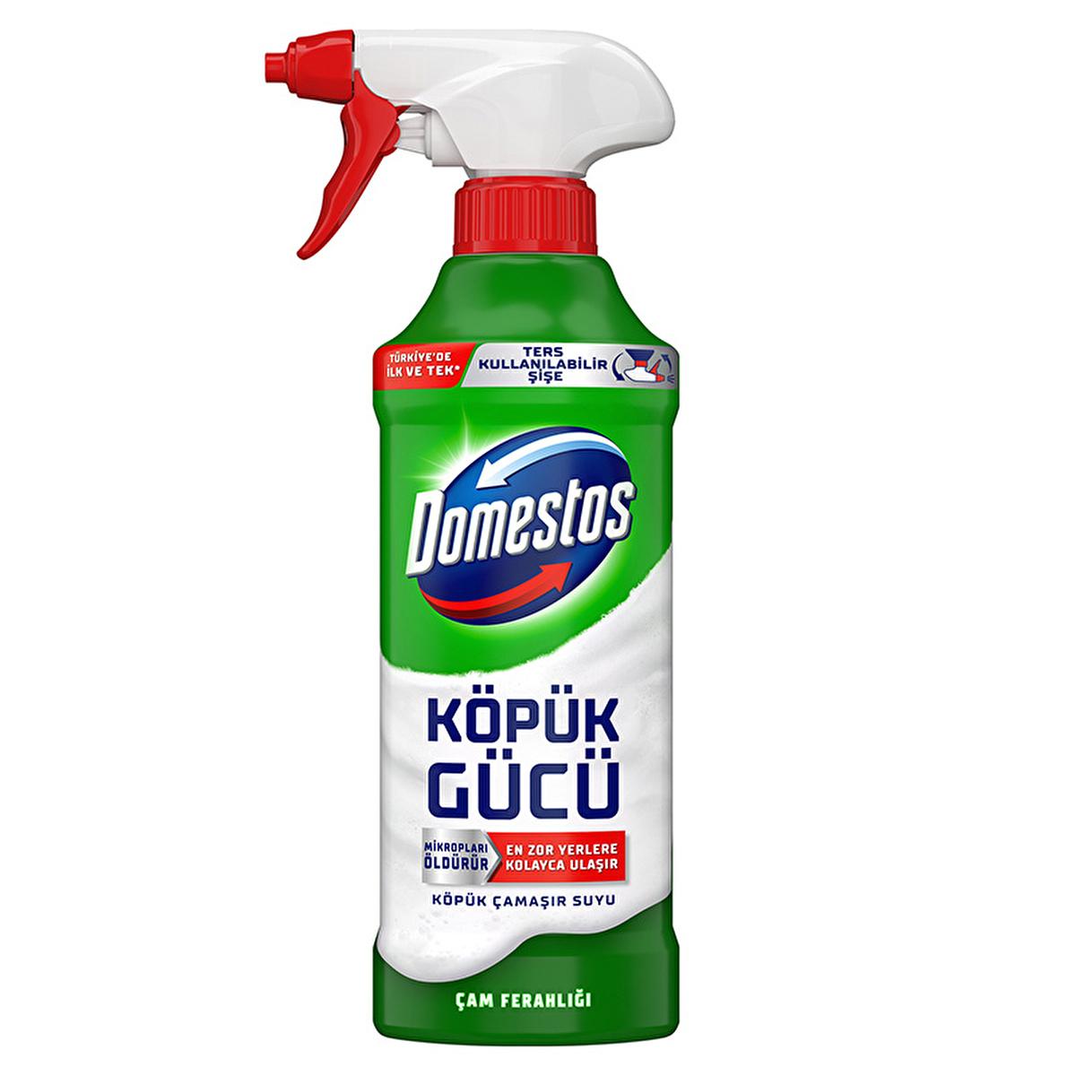 Domestos Foam Bleach - Reversible Bottle, Pine Fragrance, 15.22 fl oz - Effective Deep Hygiene Cleaning Solution Domestos Foam Bleach - Deep Hygiene & Pine Freshness Foam Bleach, Pine Fragrance Cleaning Product, Reversible Bottle Cleaning Solution, Deep Hygiene Cleaning, Effective Hard-to-Reach Area Cleaner, Cleaning Supplies, Household Essentials, Hygiene Products, Bleach, Cleaning Solutions, Home Care, Domestos
