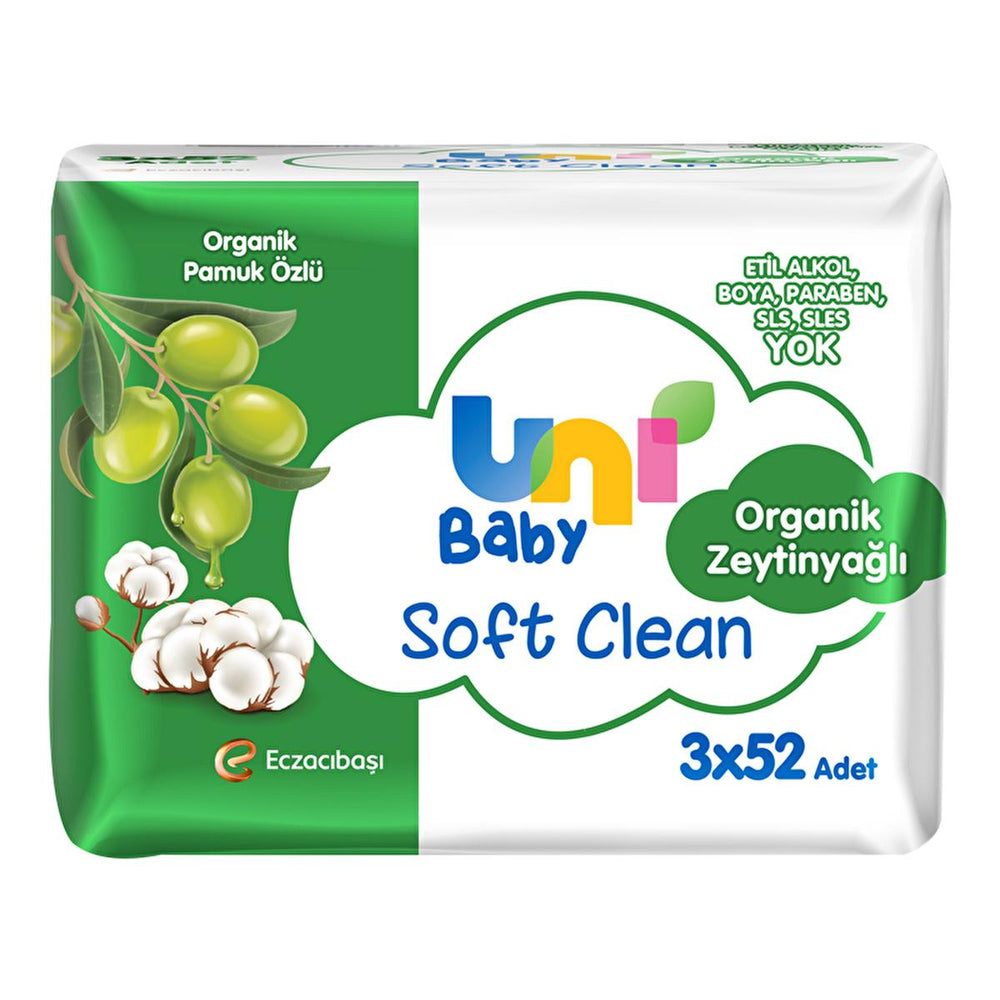 Uni Baby Wipes - Organic Cotton, Gentle & Hypoallergenic Baby Cleaning Solution - Baby Care