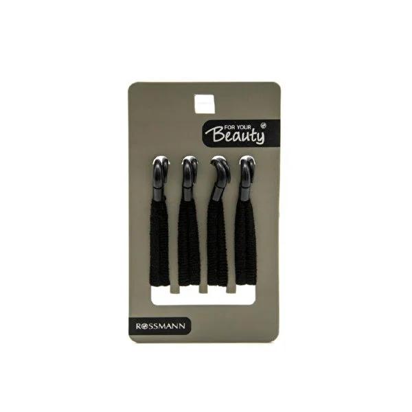 For Your Beauty Black Towel Set with Clips - 4 Piece Set, Hair Drying Towels, Bath Towels Set Black Towel Set with Clips - 4 Piece Set Towel set with clips, Black towels, Hair drying towels, Towels with clamps, Bath towels set, Bathroom essentials, Gift ideas, For Your Beauty, 4-piece set, Black color, Toka Kancalı, Havlu, Siyah