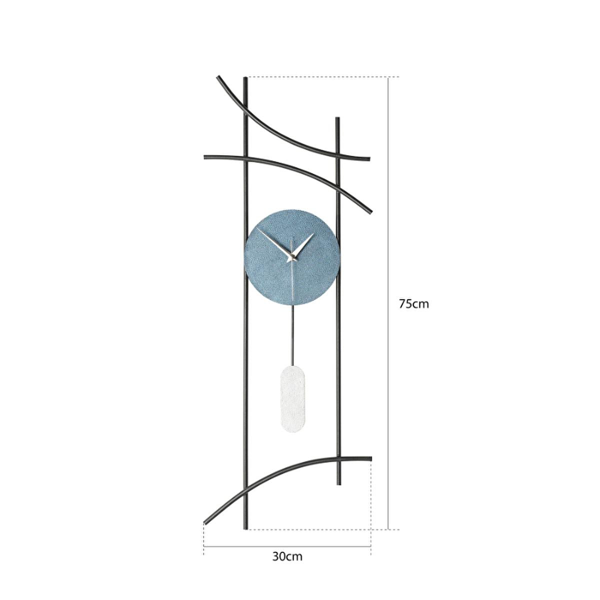 Muyika Ken: Large Metal Wall Clock - 29.5" Silent Modern Decorative Clock for Living Room, Bedroom - Hand Painted Accents Muyika Ken Metal Wall Clock: Large, Silent & Modern | [Brand]  metal wall clock, large wall clock, silent wall clock, decorative wall clock, modern wall clock, 75 cm wall clock, metal clock, hand painted wall clock, living room clock, bedroom clock, clock, wall decor, home decor, silent clock, non-ticking clock, metal art, wall art, modern design, interior design, home improvement, gifts