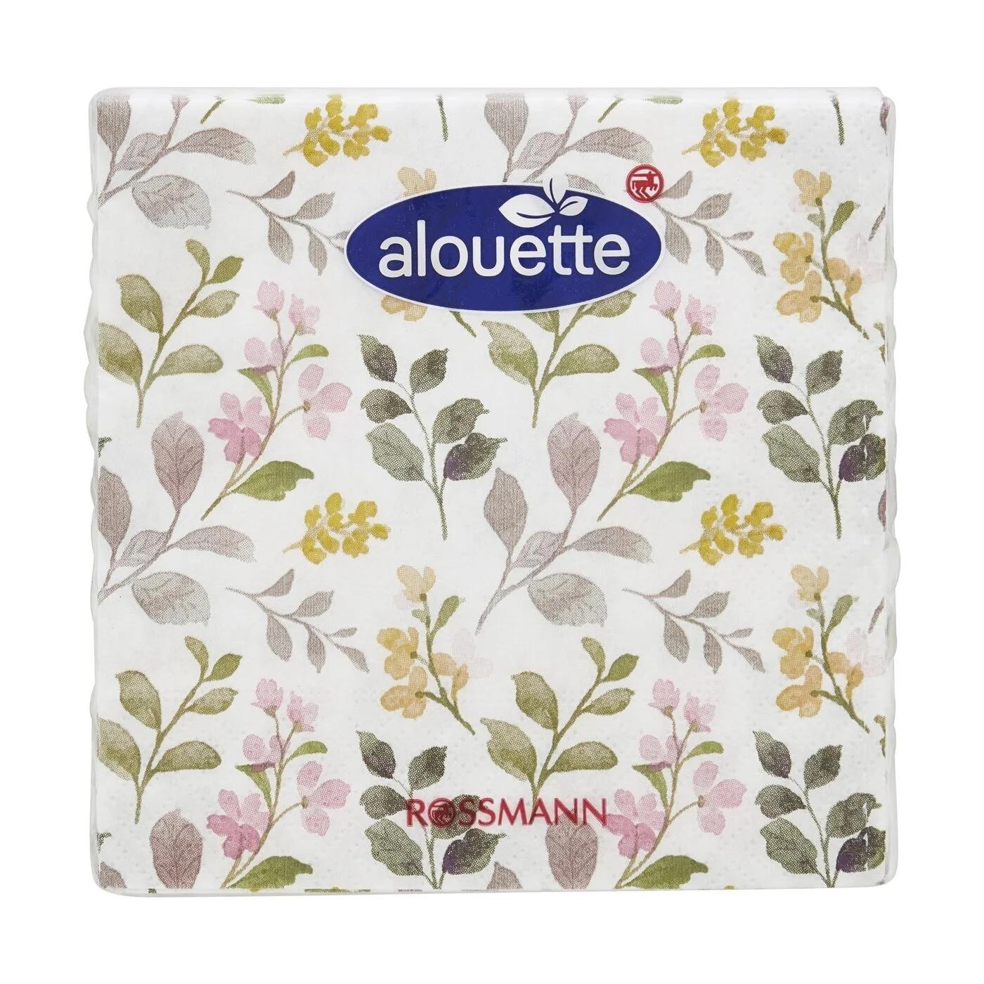 Alouette Spring Cocktail Napkins Floral Design 20-Pack
