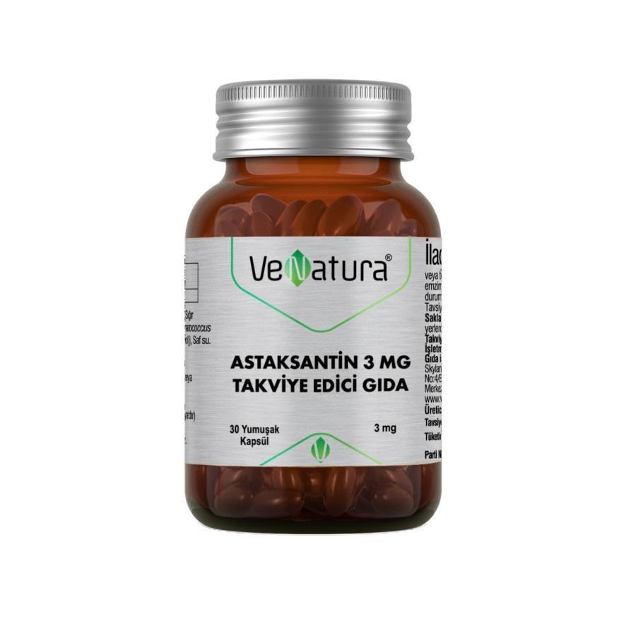 VeNatura Astaxanthin 3 mg Dietary Supplement 30 Capsules