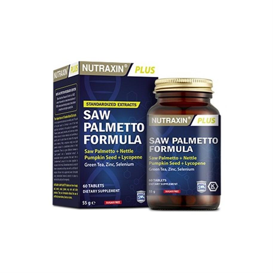 Nutraxin Saw Palmetto Formula 60 Tablet - Prostate Health Support &amp; Natural Dietary Supplement for Men Nutraxin Saw Palmetto Formula - Prostate Health Support Saw Palmetto Supplement, Prostate Health Support, Herbal Dietary Supplement, Zinc and Selenium Supplement, Gluten-Free Dietary Supplement, Natural Prostate Support, Men&#39;s Health Supplement, Dietary Supplement for Prostate, Prostate Health Vitamins, Men&#39;s Wellness Products, Natural Health Supplements, Herbal Remedies for Men, Prostate Support Formula, 