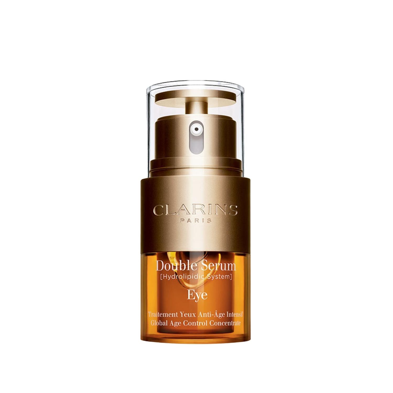 Clarins Double Serum Eye: Anti-Aging Eye Serum, Reduce Wrinkles &amp; Dark Circles - Best Eye Serum 20ml Clarins Double Serum Eye: Anti-Aging, Wrinkle &amp; Dark Circle Serum Clarins eye serum, Double serum eye, Anti-aging eye serum, Eye wrinkle serum, Dark circle treatment, Eye serum 20ml, Best eye serum, eye serum, serum, anti-aging, wrinkle reduction, dark circles, puffiness, skincare, beauty, luxury skincare, gifts for her, aging eyes, Clarins, eye care, rejuvenation, fine lines, eye treatment, skin elasticity,