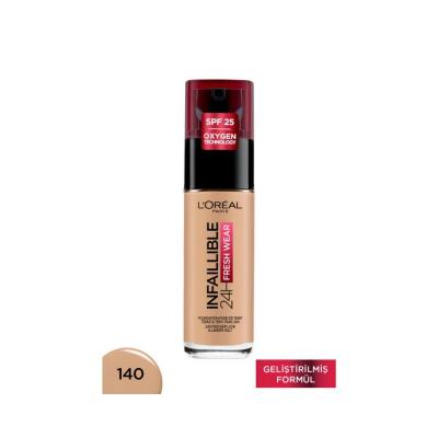 Loreal Paris Infaillible 24H Fresh Wear Foundation - Long Lasting, Waterproof Makeup with SPF 25 - 140 Golden Beige Loreal Paris 24H Fresh Wear Foundation - Long Lasting SPF 25 Makeup Loreal Paris Foundation, 24H Fresh Wear Fondöten, Long Lasting Makeup, SPF 25 Foundation, Waterproof Foundation, Foundation Makeup, Makeup with SPF, Long Lasting Foundation, Waterproof Makeup, Cosmetics, Beauty Products, Skincare Makeup, Natural Finish Foundation, Flawless Makeup, Everyday Makeup