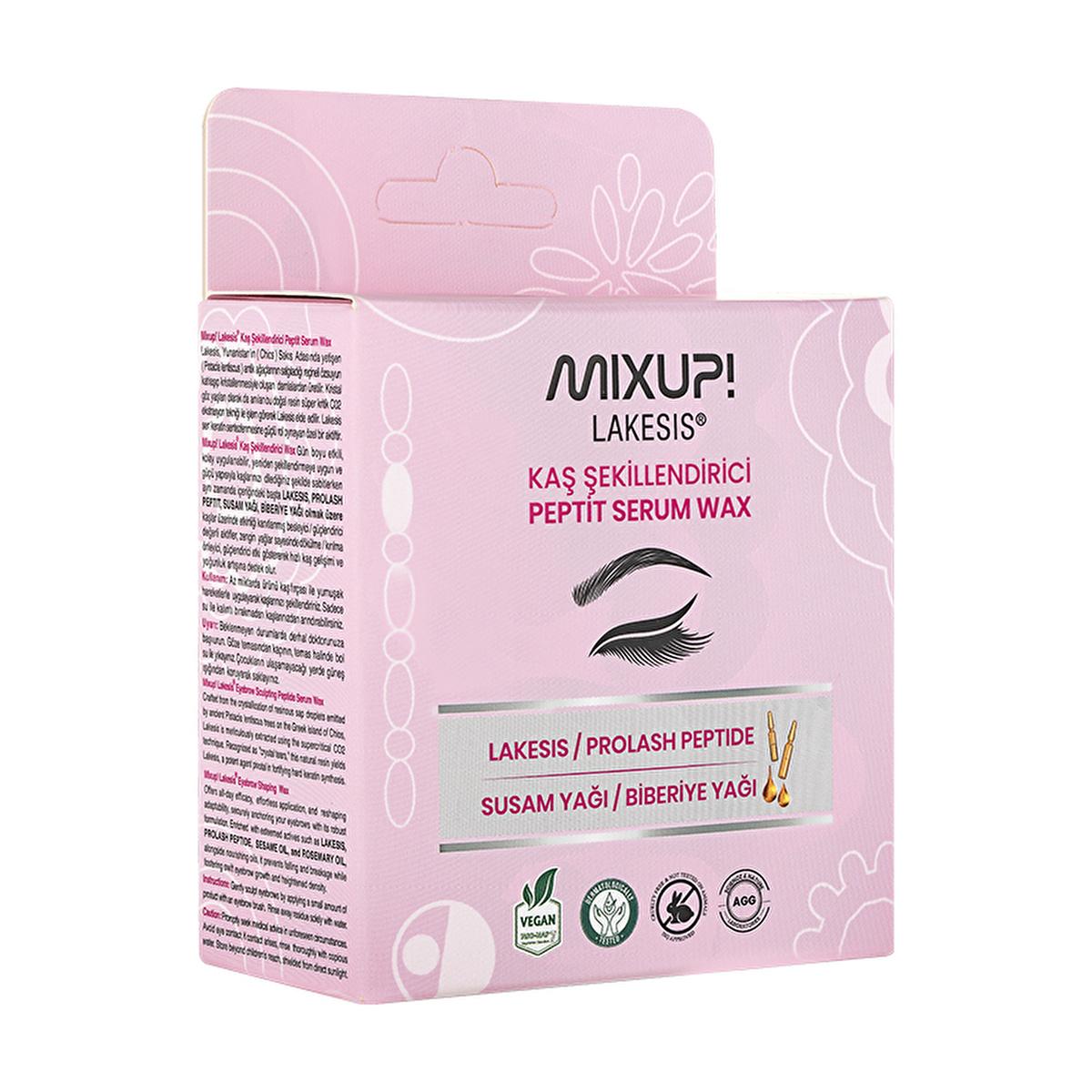 Mixup! Lakesis Eyebrow Shaping Serum Wax - Nourishing, Strengthening, 1.69 fl oz Mixup! Lakesis Eyebrow Serum Wax - Shape & Nourish eyebrow serum wax, eyebrow shaping, nourishing eyebrow care, beauty grooming, eyebrow growth, Lakesis, Prolash Peptit, Sesame Oil, Rosemary Oil, cosmetic, brow care, grooming, beauty products