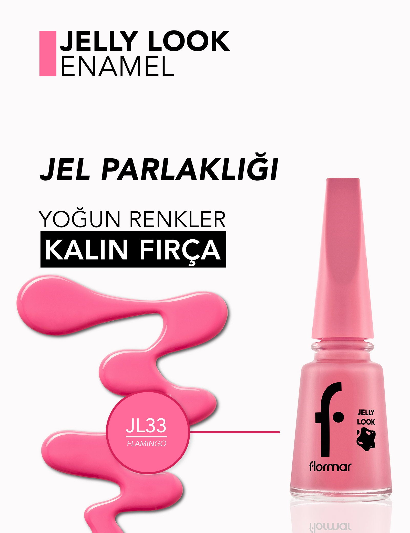 Flormar Jelly Look High-Shine Gel Effect Nail Polish 11ml