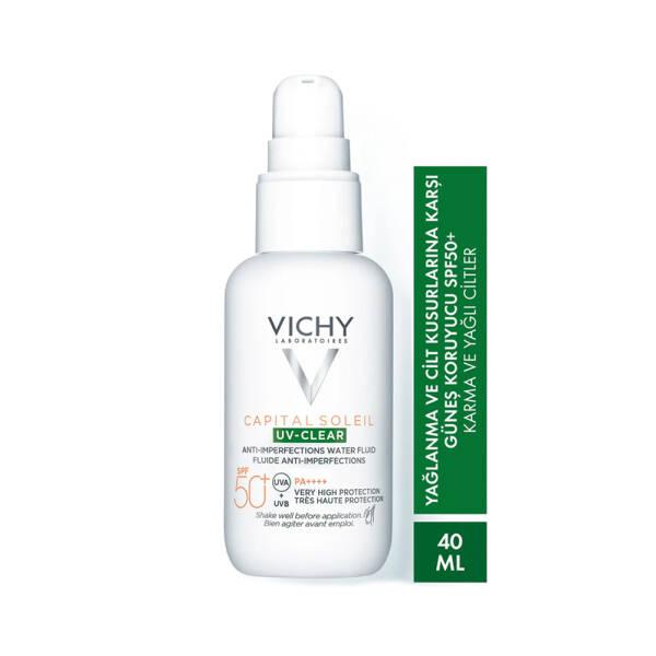 Vichy Capital Soleil UV-Clear SPF50+ Sunscreen for Oily & Acne-Prone Skin - Mattifying, Water-Resistant Formula - view 2