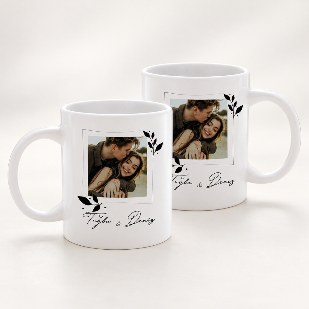 Custom Photo and Name Printed Porcelain Coffee Mug Gift