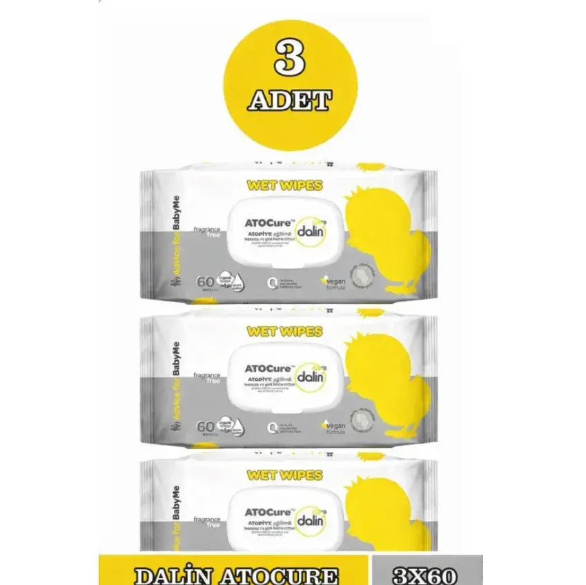 Dalin Care Baby Wet Wipes Gentle Cleaning 3-Pack 180 Count
