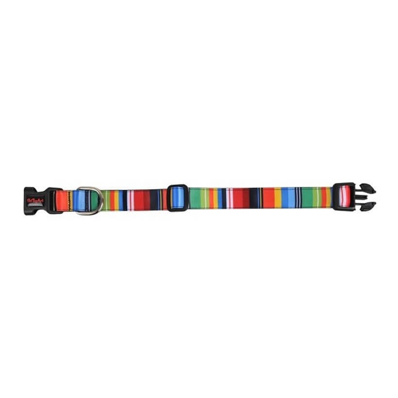 Dalis Rainbow Pattern Dog Collar Comfort Neoprene Medium 30-45cm