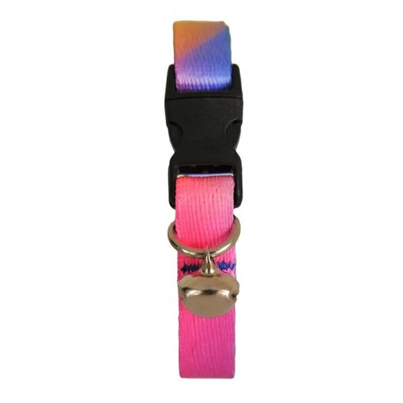 Dalis Rainbow Pattern Soft Texture Cat Collar with Safety Buckle