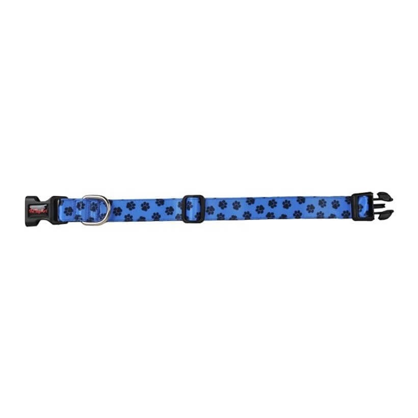 Dalis Paw Print Dog Collar Soft Neoprene Large 40-65 cm Navy