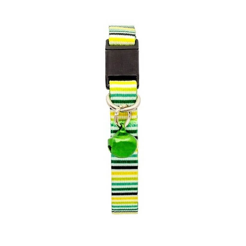 Dalis Yellow & Green Safety Breakaway Cat Collar 20-30cm