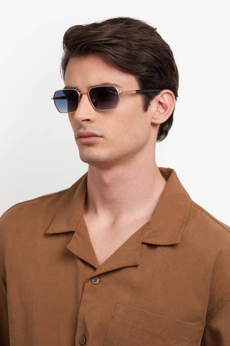 David Beckham DB 1174/S Men's Square Sunglasses - Gold/Black 55mm