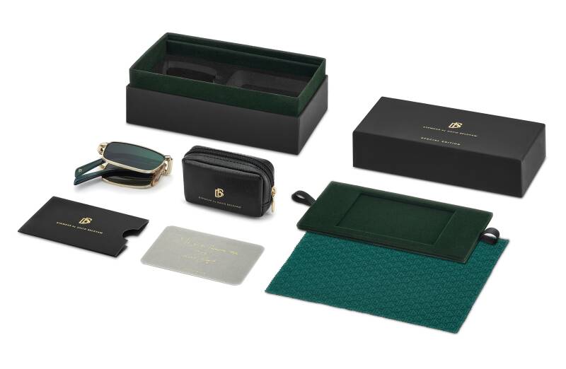 David Beckham DB 99/ORIGAMI Green Men's Sunglasses 53mm