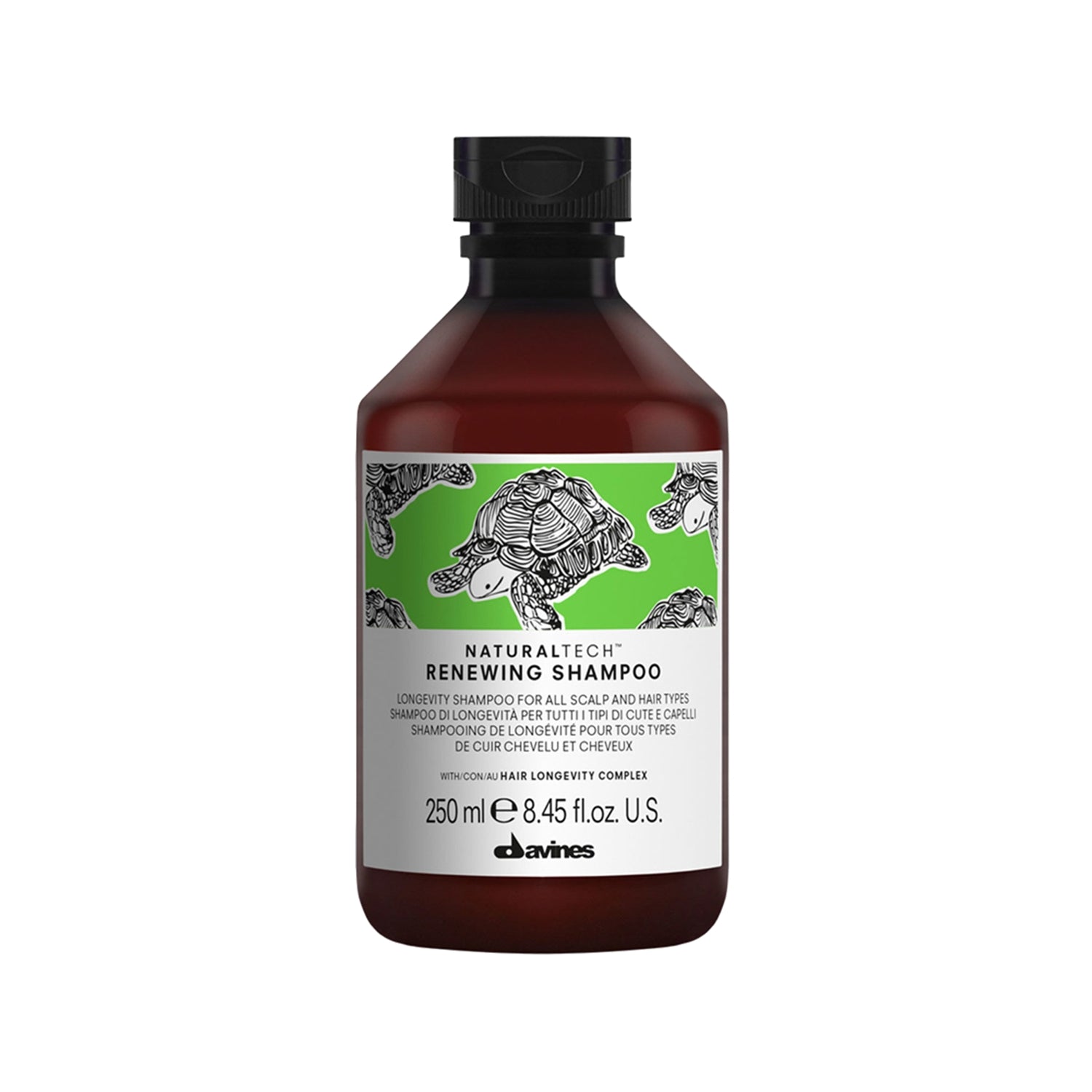 Davines NaturalTech Renewing Shampoo for All Hair Types - 250ml | Hydrating Formula - Image #1