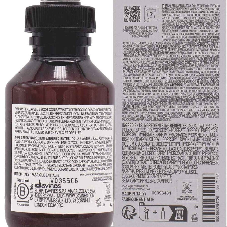 Davines Naturaltech Revitalizing Hair Mist for Shine 100ml