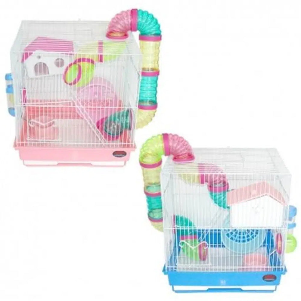 Dayang 425B Hamster Cage with Multi-Level Play Area 35x28x37cm