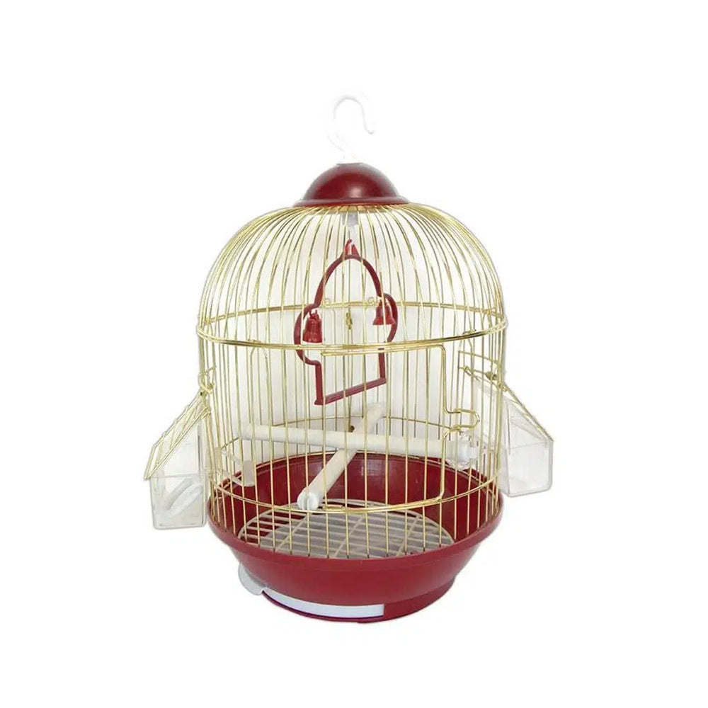 Dayang A303 Cylindrical Brass Bird Cage for Small Birds 23x35cm