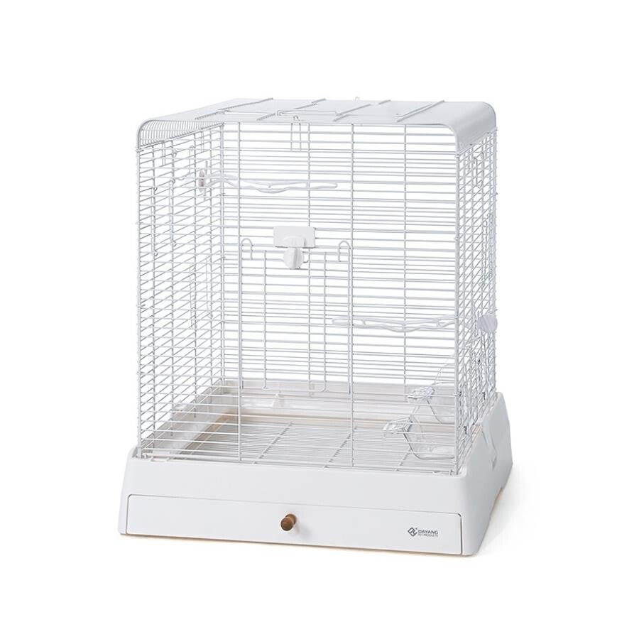 Dayang White Bird Cage Spacious Living Habitat 50x49x57 cm