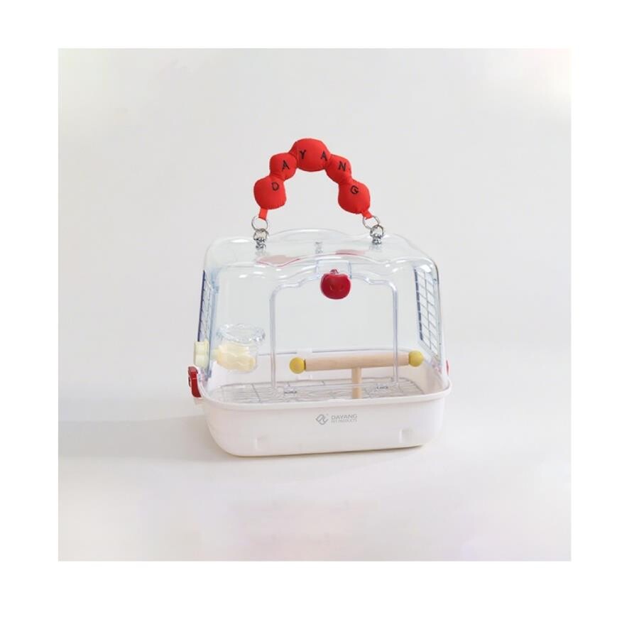 Dayang Bird Travel Carrier Cage for Small Birds White 31x23x24 cm