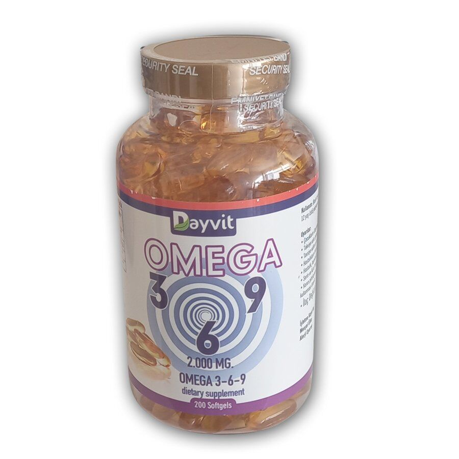 Dayvit Omega 3 6 9 Essential Fatty Acid Supplement 200 Capsules