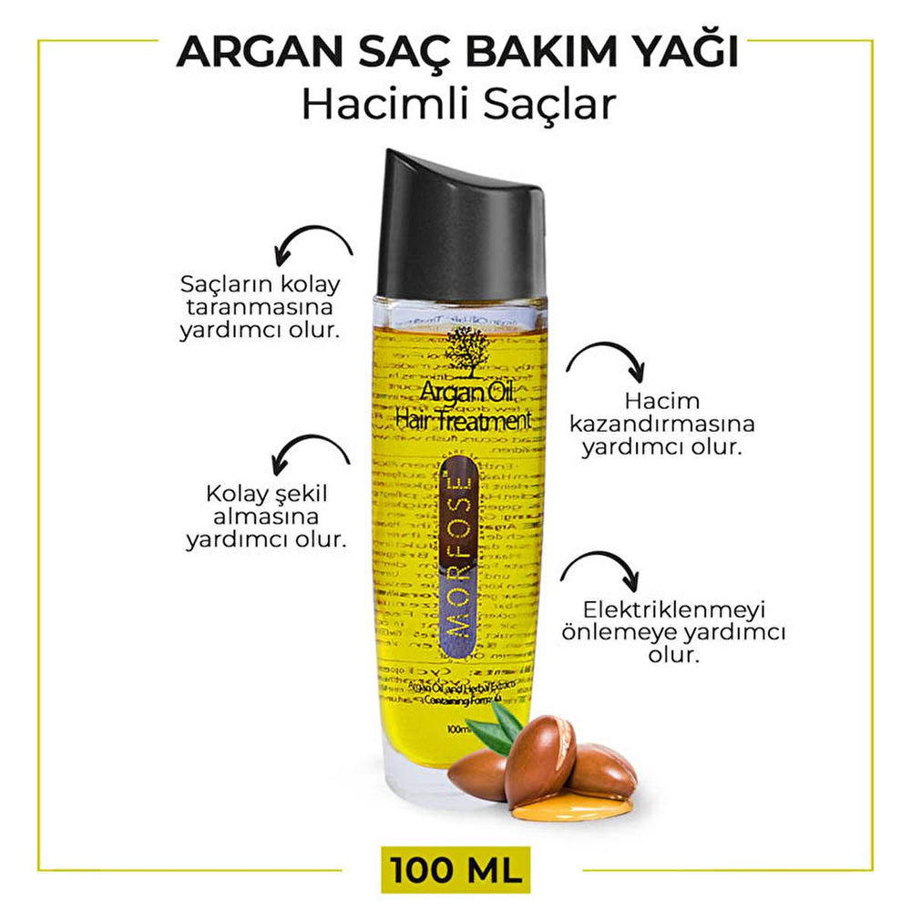Morfose Luxury Hair Care Argan Oil 100ml - Nourishing Hair Care Oil for Dry & Damaged Hair - image 2