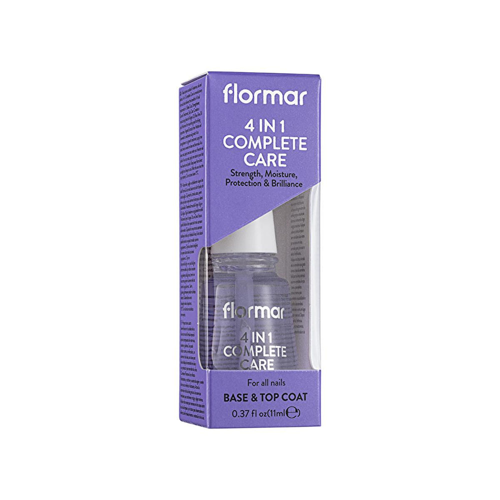Flormar 4 In 1 Complete Care Nail Strengthener & Nourisher - 4-in-1 Nail Care, Shiny Finish, Nourishing Formula - Nail Polish
