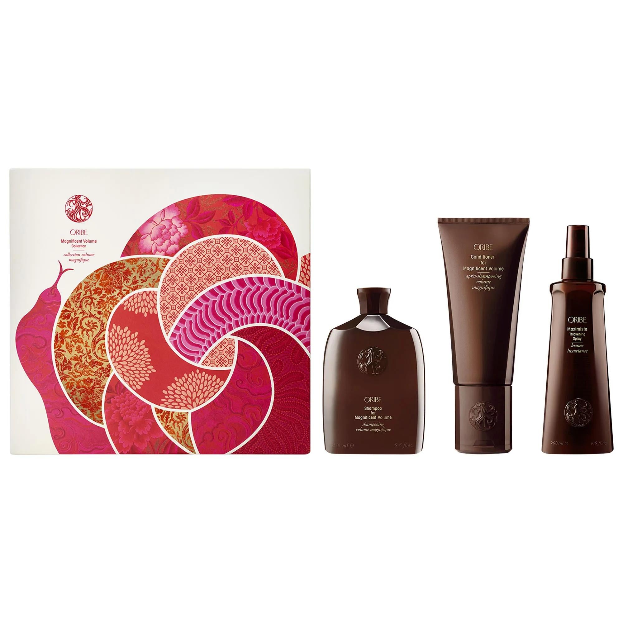 Oribe Lunar New Year Hair Care Set: Volumizing Shampoo, Conditioner & Thickening Spray - Sulfate-Free, Vegan, Cruelty-Free for Fine Hair Volume Oribe Volumizing Hair Set: Shampoo, Conditioner, Thickening Spray Lunar New Year hair set, volumizing shampoo and conditioner, thickening hair spray, sulfate-free hair products, vegan hair care, fine hair volume, Oribe hair volume, cruelty-free hair products, weightless volume hair, hair thickening spray, hair care set, shampoo, conditioner, hair spray, hair volume,