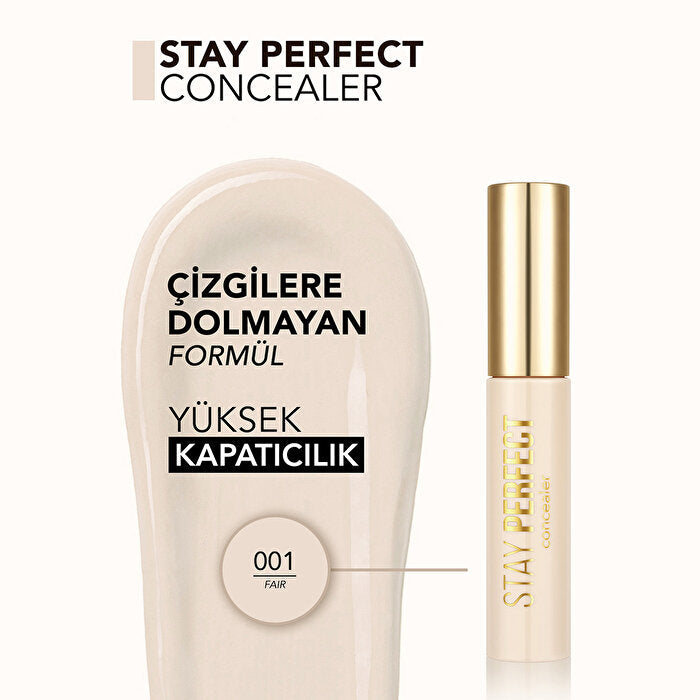 Flormar Stay Perfect Concealer 001 Fair - High Pigmentation | Liquid Formula - view 4