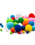 Lino Ponpon - 40-Piece Assorted Craft Ponpons for Arts & Crafts Projects