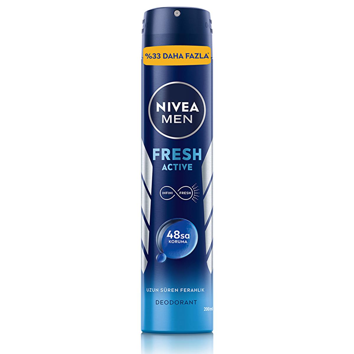 Nivea Men Fresh Active: 48-Hour Deodorant Spray for Men – Long-Lasting Freshness & Masculine Scent, Powder-Free Protection Nivea Men Deodorant: 48H Freshness & Odor Protection Nivea Men Deodorant, Men's Deodorant Spray, Fresh Active Deodorant, 48-hour deodorant protection, Masculine scent deodorant, Powder-free deodorant for men, Long lasting deodorant, Deodorant for men, Antiperspirant spray men, Nivea men fresh active, deodorant, antiperspirant, men's grooming, personal care, fragrance, odor protection, s