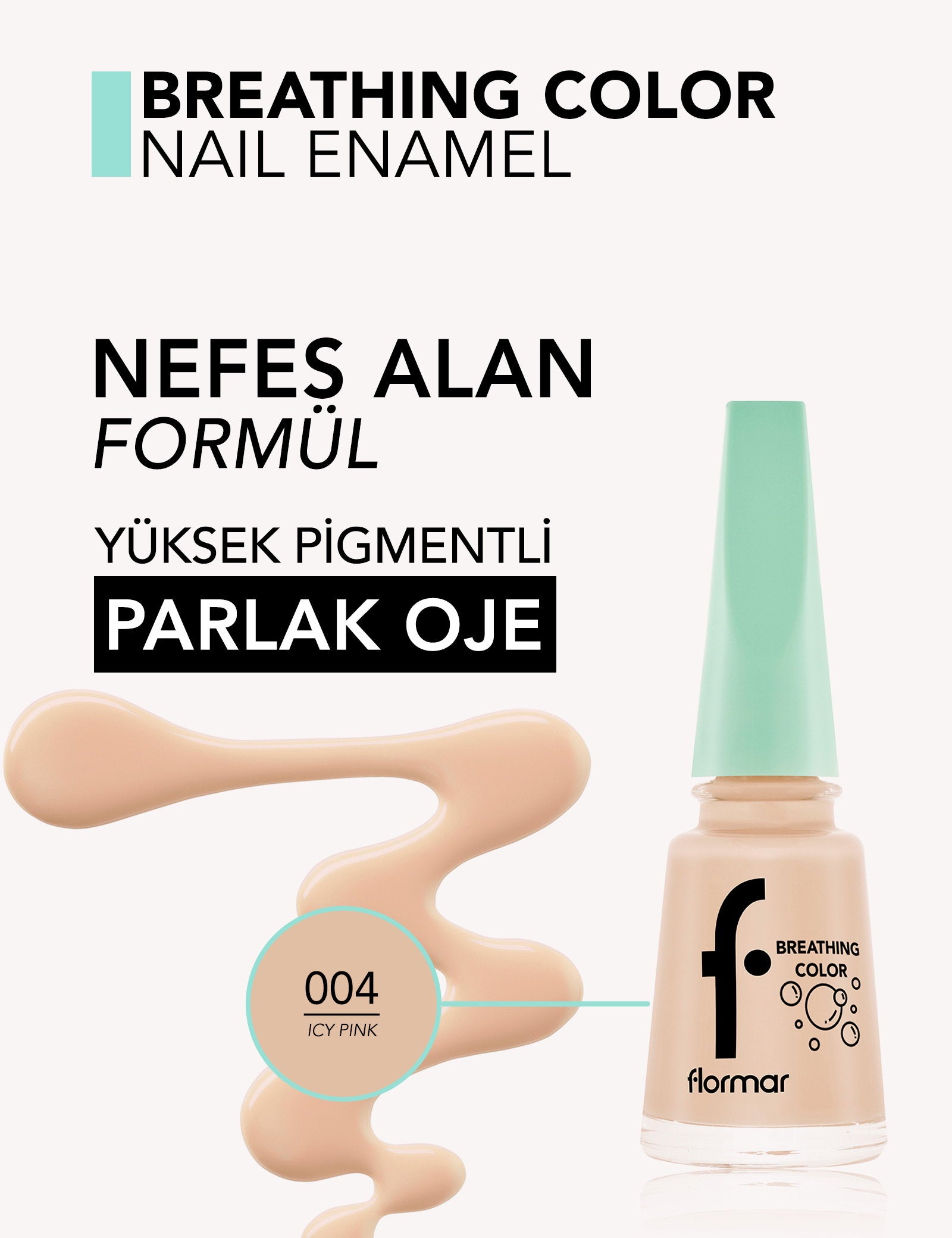Flormar Breathing Color High-Pigment Breathable Nail Polish 11ml
