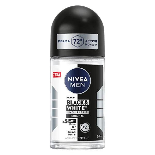 Nivea Men Roll-On Deodorant Invisible Black & White - 72 Hour Anti-Perspirant Protection for Men Nivea Men Roll-On Deodorant - 72 Hour Protection Nivea Men Roll-On Deodorant, Invisible Black & White Deodorant, Anti-perspirant deodorant for men, 72-hour deodorant protection, Stain-free deodorant for clothing, Men's grooming, Long-lasting deodorant, Sensitive skin care, Dermatologically tested deodorant, Men's hygiene products
