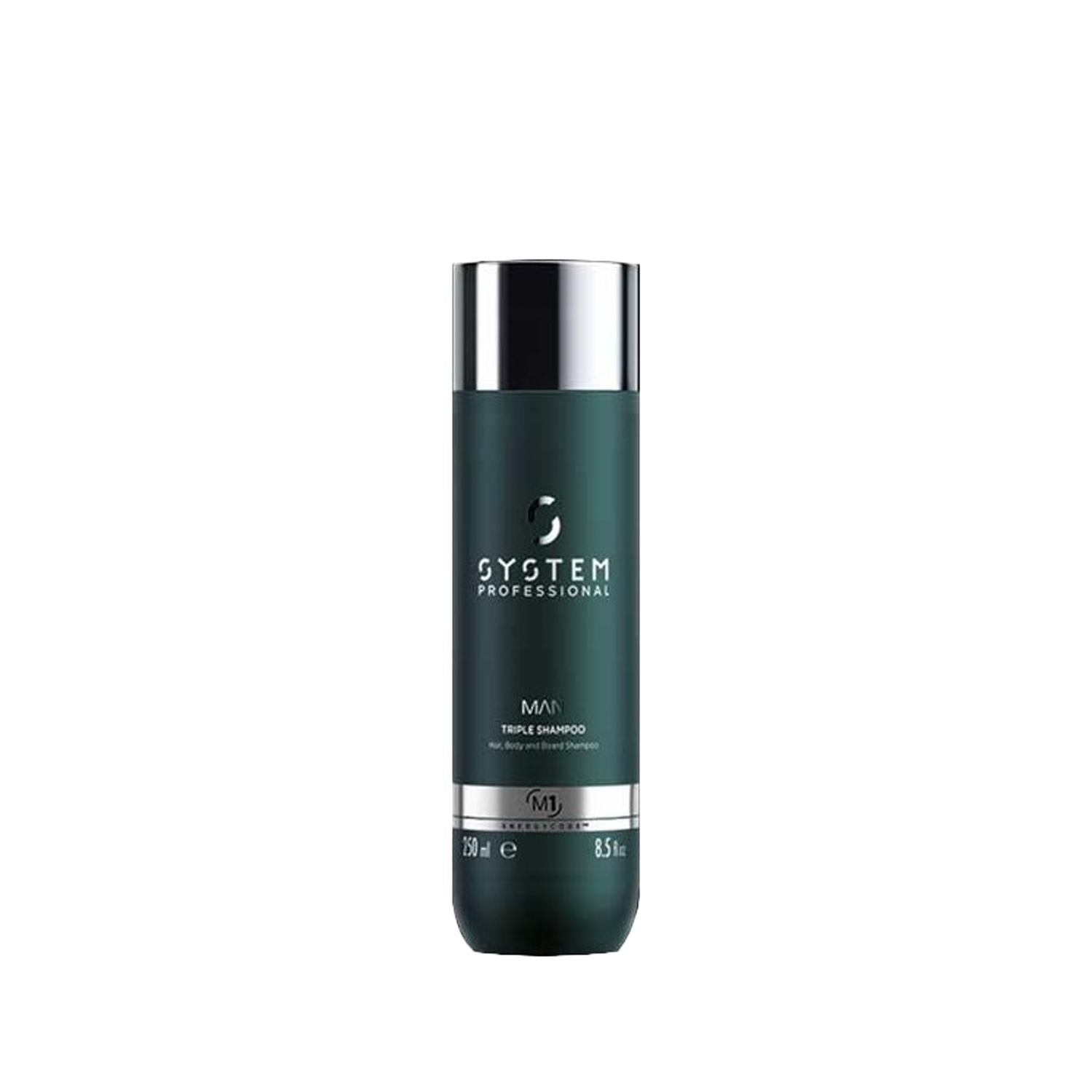 Wella System Professional Man 3-in-1 Shampoo - Simplifies Grooming for Hair, Body & Beard - 8.45 fl oz Wella 3-in-1 Shampoo for Men - 8.45 fl oz Men's shampoo, Multi-purpose grooming, Beard care, Body wash for men, Wella Professional Man, Grooming essentials, Men's grooming products, 3-in-1 shampoo, Travel grooming, Daily grooming routine