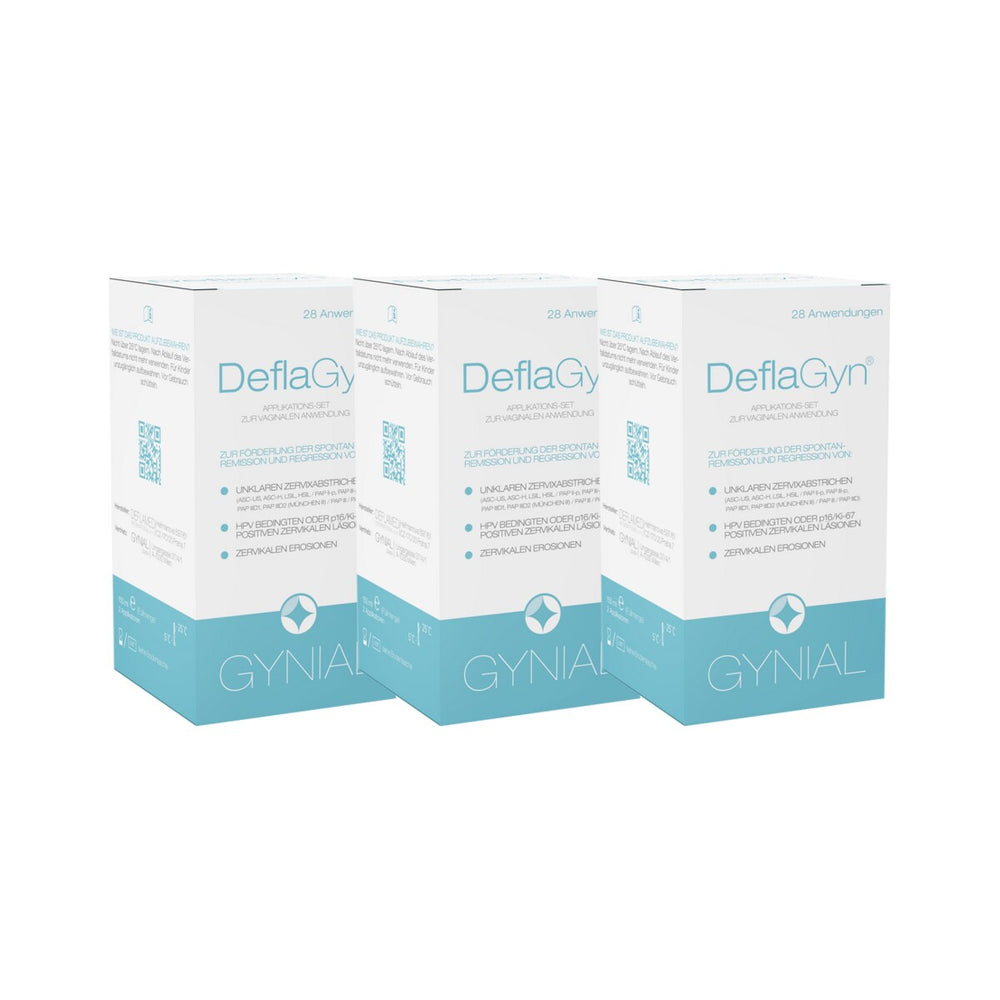 DeflaGyn Application Set, three boxes covering the full 3 month course