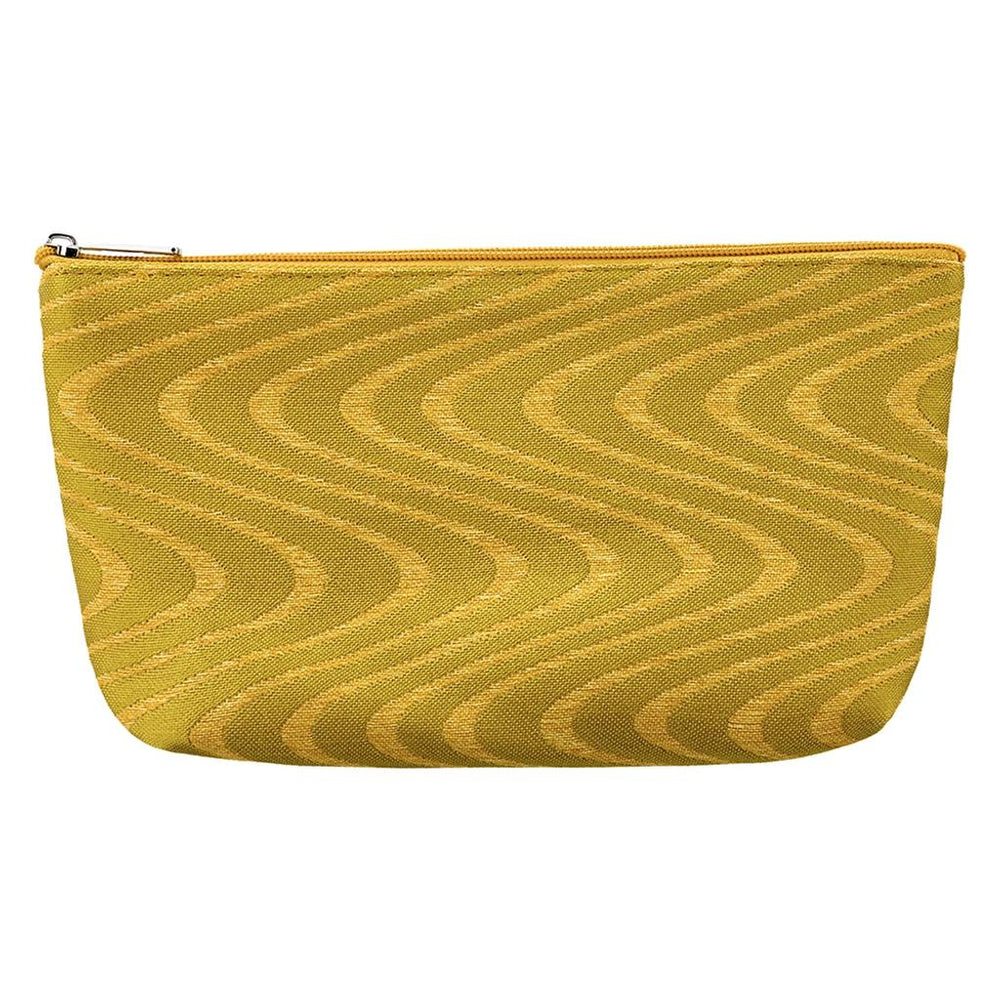 Eklips Yellow Wavy Makeup Bag for Travel & Vanity