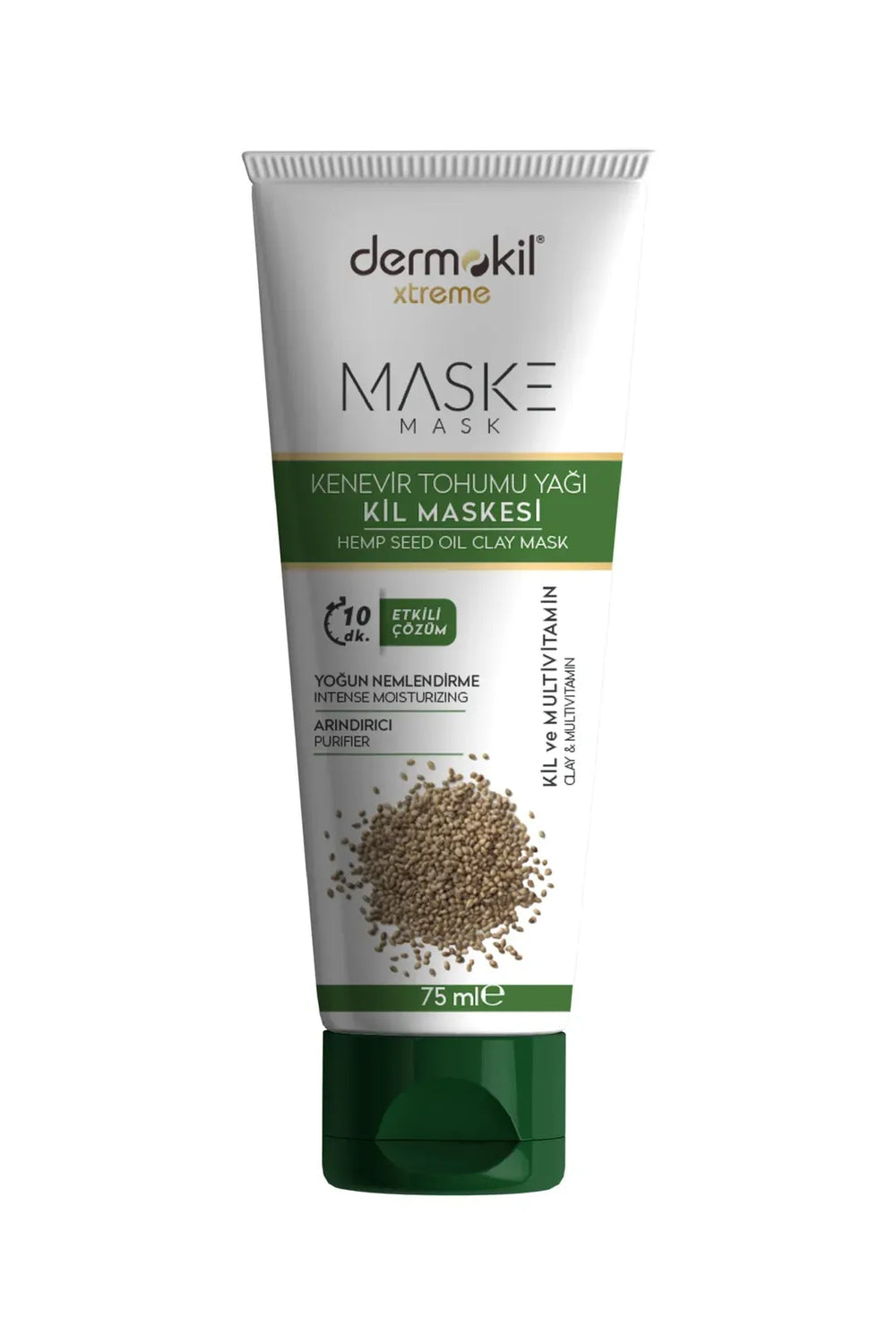 Dermokil Hemp Seed Oil Clay Mask for Purified Skin 75 ml