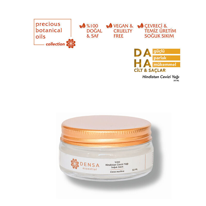Densa Essential Cold Pressed Coconut Oil for Hair &amp; Skin 50 ml