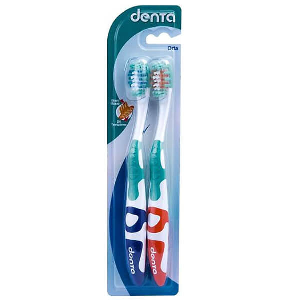 Denta Medium Toothbrush Duo Pack for Daily Oral Care